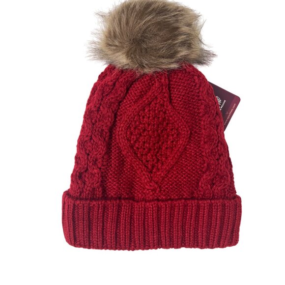 Fleece Lined Pom Pom Beanie - Picture 2 of 3